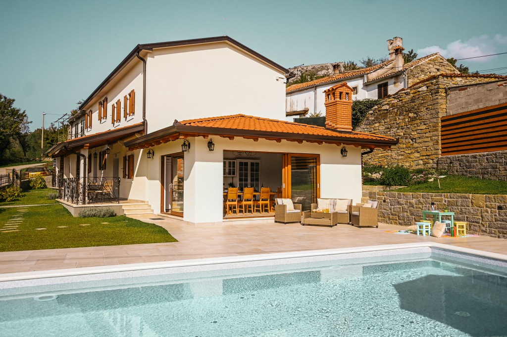 Poolside view of the house